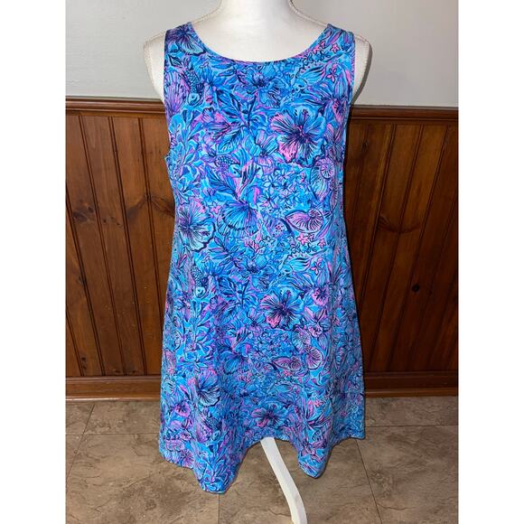 NWT Womens Lilly Pulitzer‎ Edelyn Swing Shift Blue Shells N Bells Dress Size 6 - Picture 3 of 13